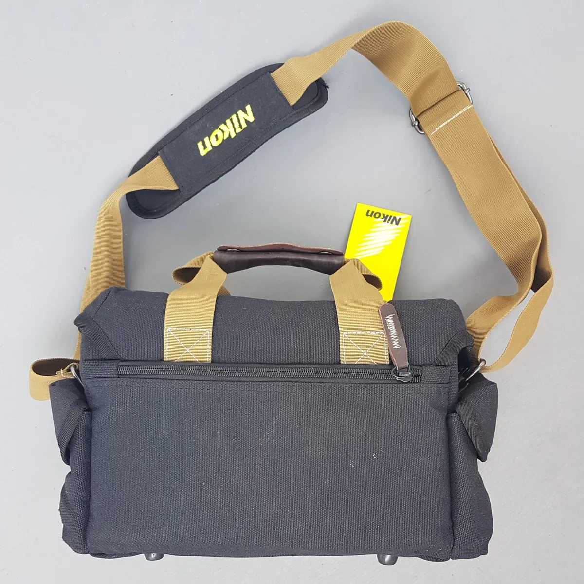 NIKON Original NIKON Fashion Bag, Camera Bag, DSLR Shoulder Bag, Cosmopolitan, Cool Black, Khaki & Brown Carrier, Adjustable Sling, 5 Protective Slots, Camera Body, Lenses & Accessories, Waterproof, Timeless Appeal, Sophistication, Streetwise, Outdoor Gear - Photo 2