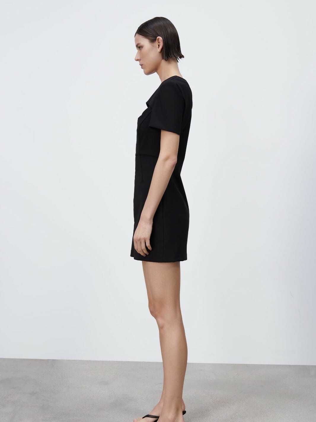 Zara ZARA Black Cut Out and Zip Detail Dress (M) - Photo 4