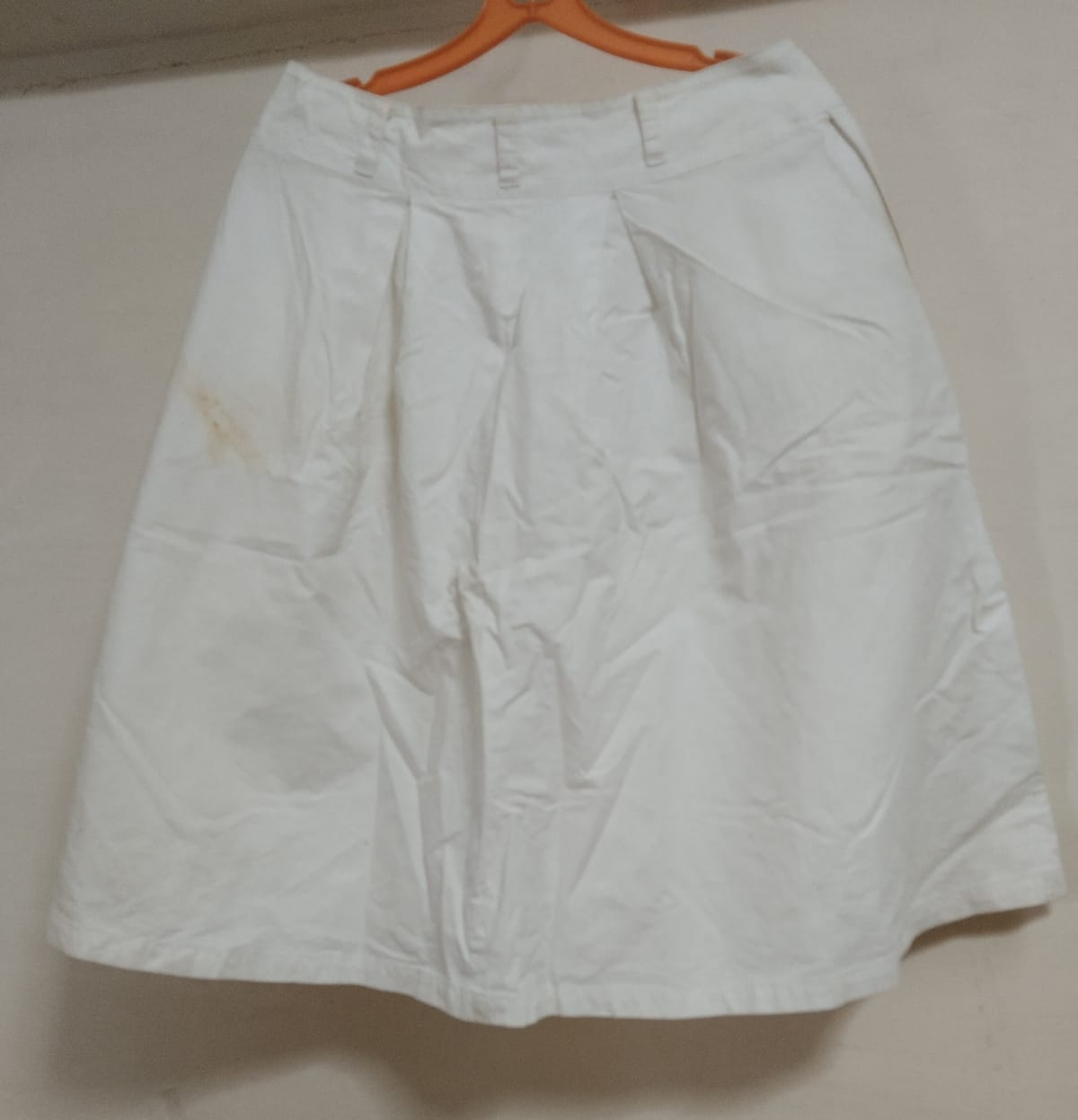 White Flared A-Line Skirt