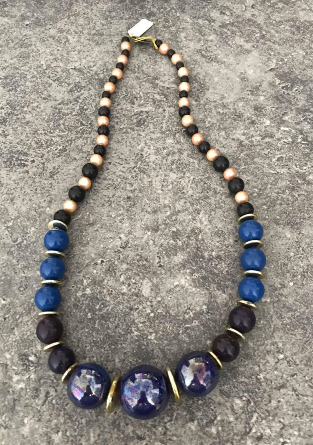 Chunky Multicolour Beaded Necklace - Photo 3