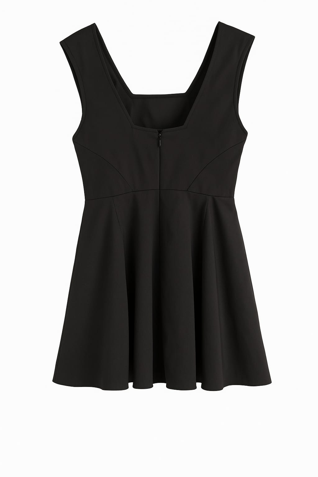 ZARA Black Sleeveless Dress With Pleats (M) - Photo 2