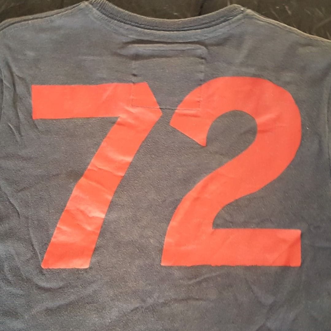 Superdry Retro SUPERDRY Designer T-Shirt, Limited Edition SUPERDRY, Vintage Goods, Reworked Classics, Cool Grey Tee, Original Superdry, LONDON, UK, Cosmopolitan, DRAGSTER Racing #1 Model, Number 72 at Back, Sophistication Streetwise, Pop Culture - Photo 3