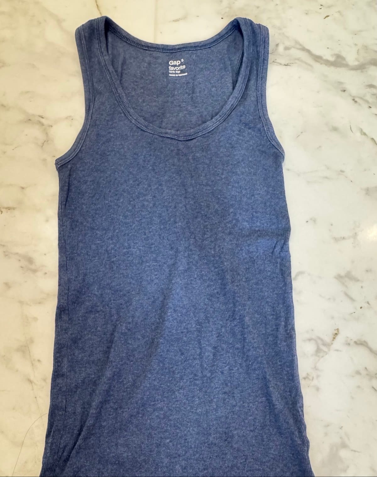 Gap Blue Ribbed Tank Top