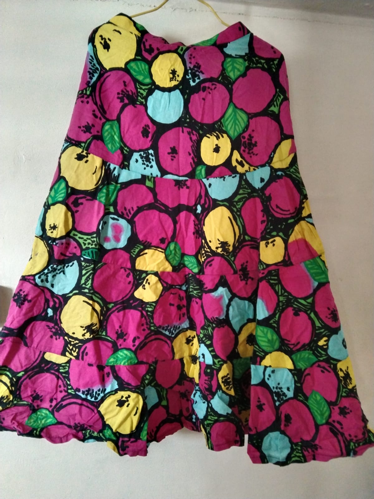 Colourful Fruit Print Skirt