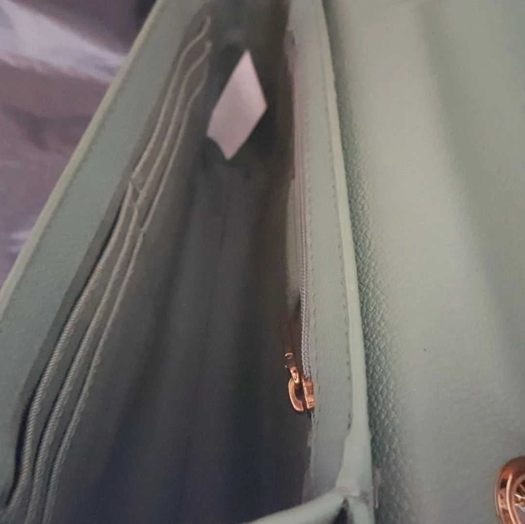 CHARLES & KEITH Handbag, Wallet on Chain Design, Cosmopolitan, Metal Flap Shoulder Bag, Cool Cross Body, Chic Mint Green Model, Sleek Chain Sling - Photo 3