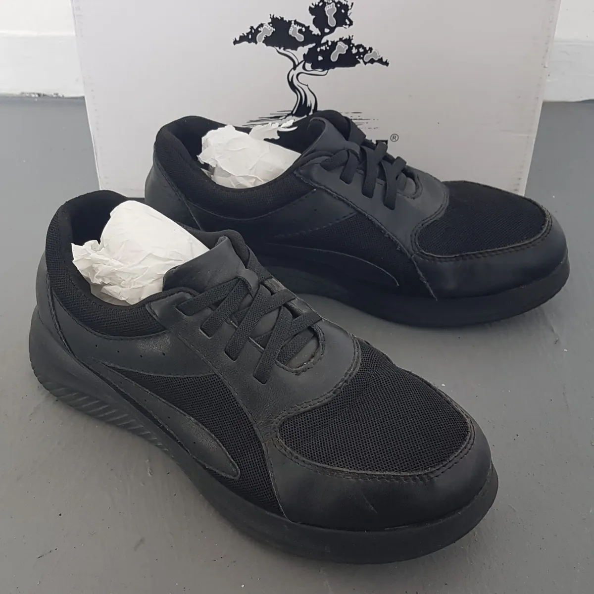 Foot Tree Original FOOT TREE Shoes, Mix of Leather & Mesh Nursing Shoes, US 8, EU 37.5, Black Working Shoes, Cosmopolitan, Comfortable Footwear, Slip-On, Pharmacy, Retail, Hospitality, Healthcare, Timeless Classic, Sophistication, Cult Street Fashion, Urban Living