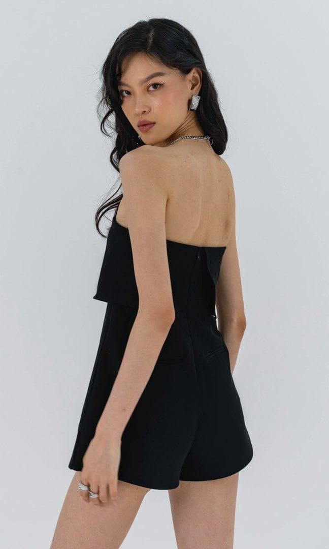 Young Hungry Free YHF YHF Nimble Tube Romper in Black in Size S - Photo 3