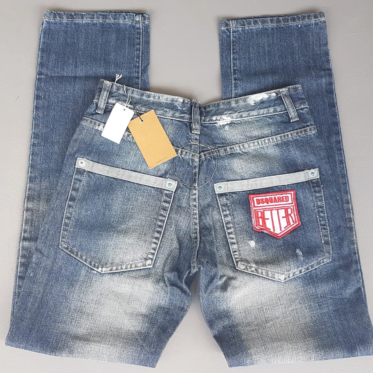Dsquared² Retro Dsquared² Denim Jeans, Made in ITALY, Exquisite D2 Bootcut Jeans, Dsquared² Patchwork, Size 30 Bottoms, Haute Couture, New with Tag, Cosmopolitan, Designer Wear, Sophistication, Vintage Pants, Timeless Classic, Luxury Living, Cult Street Fashion - Photo 4