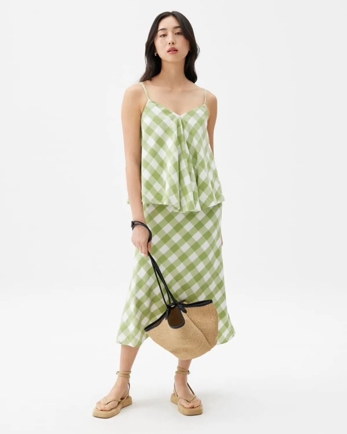 Love Bonito Cute Green Gingham Co-ord Set - Photo 2