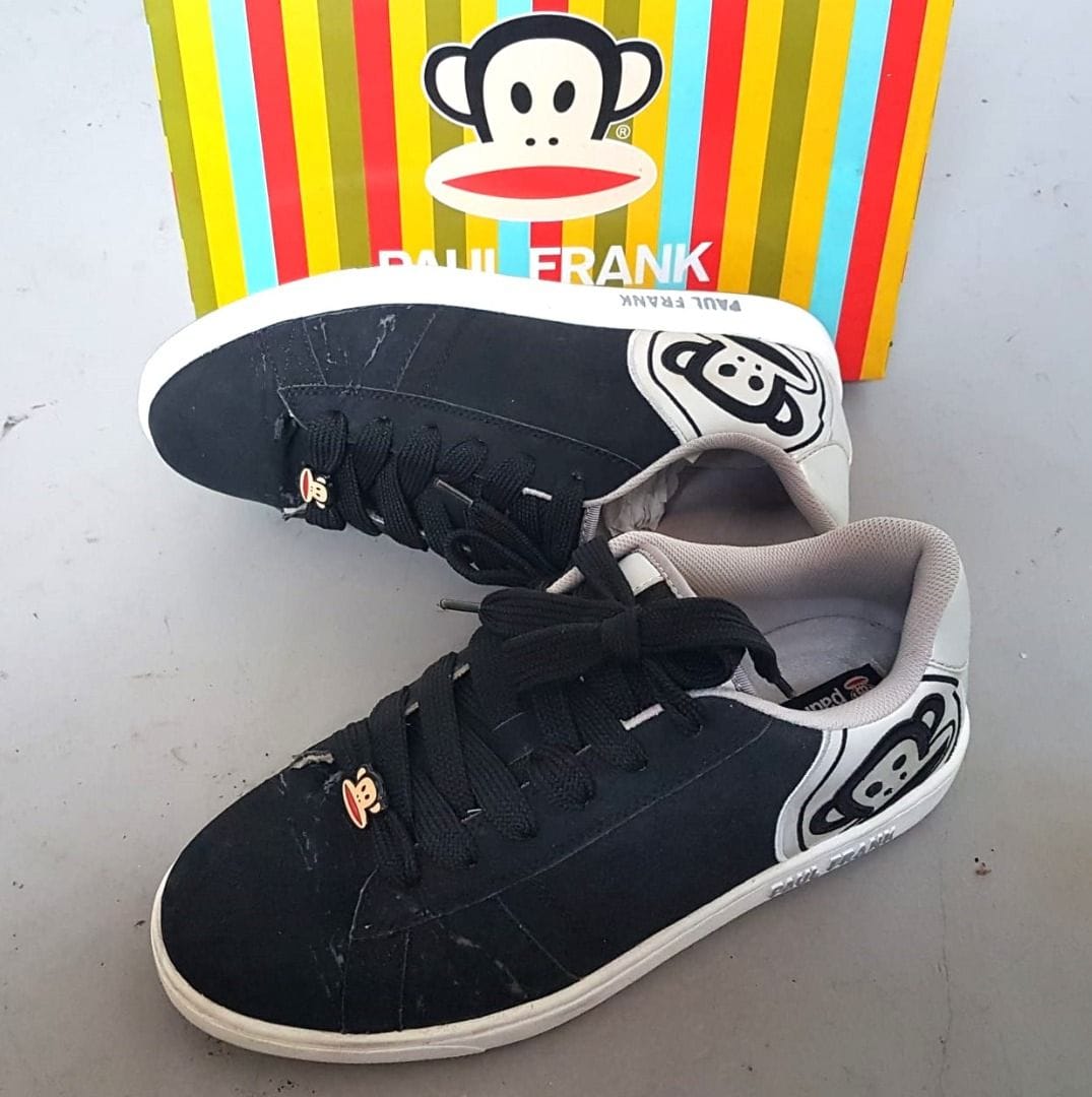 Paul Frank Original PAUL FRANK Designer Sneakers, Cool Black Gray Shoes, Cosmopolitan, Continental, US 10, UK 9, EU 44, JP 270, Trendy MONKEY Logo, Sleek Model, Sophistication, Timeless Appeal, Streetwise, Pop Culture, Hip Hop, Rock Star, Cult Street Fashion - Photo 4