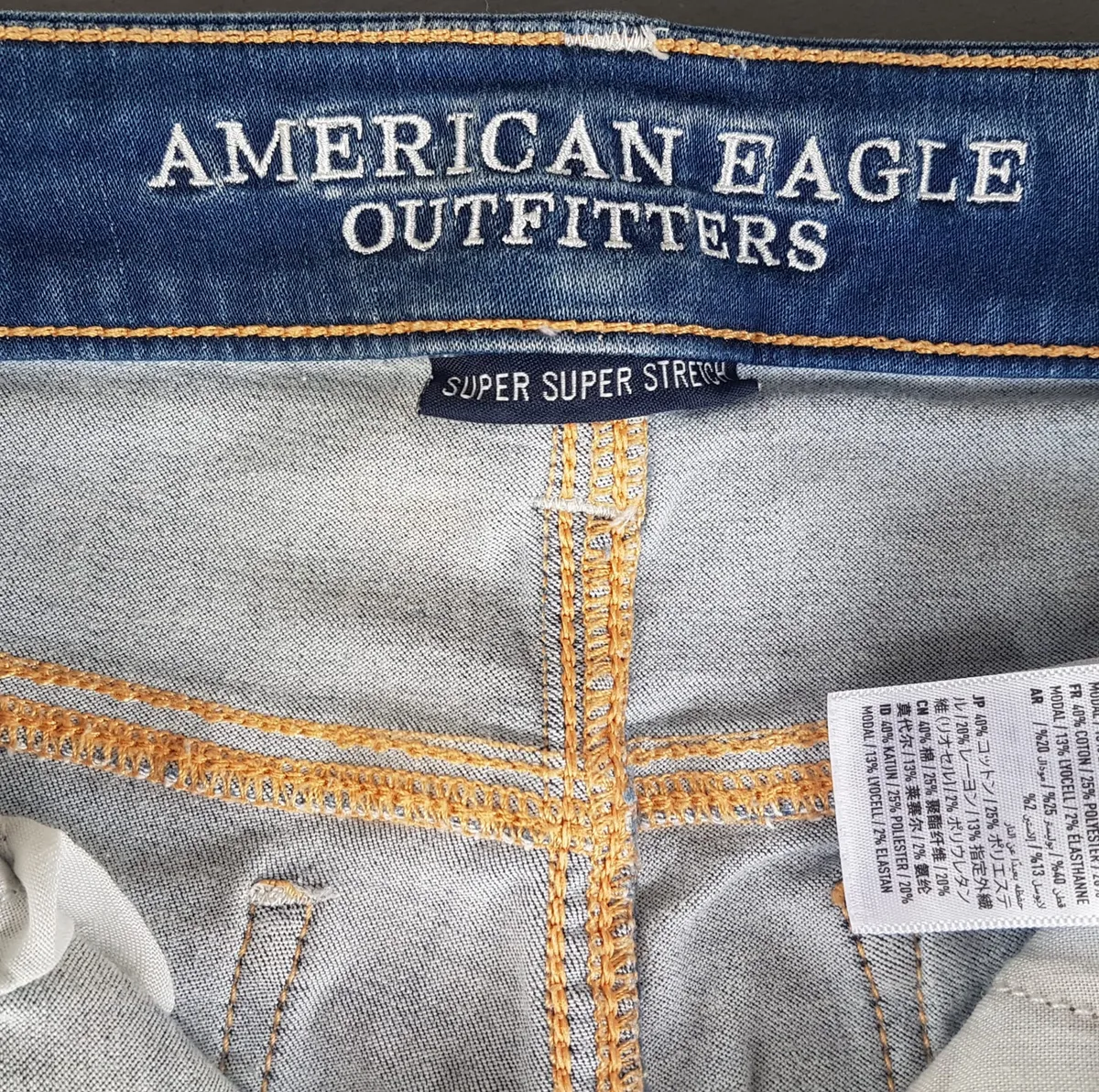 American Eagle Outfitters Original American Eagle Outfitters Denim Jeans, Hi-Rise Jegging, Super Super Stretch, US 0, UK 4, EU 32, AEO SA TEEN, Cool Distressed Bottoms, Bootcut, Destroyed Knees Model, Sophistication, Pop Culture, Hip Hop, Rock Star, Timeless Classic, Urban Style - Photo 8