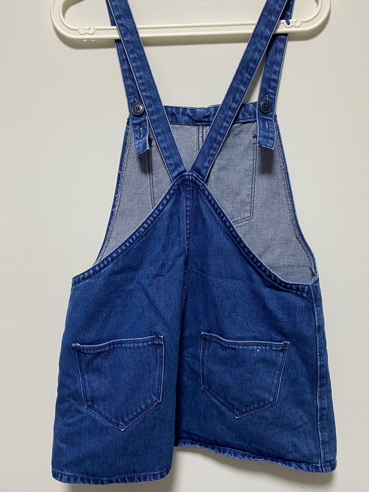 Zara ZARA TRF/Trafaluc Denim Buttoned Dress Dungarees With Pockets (M) - Photo 3