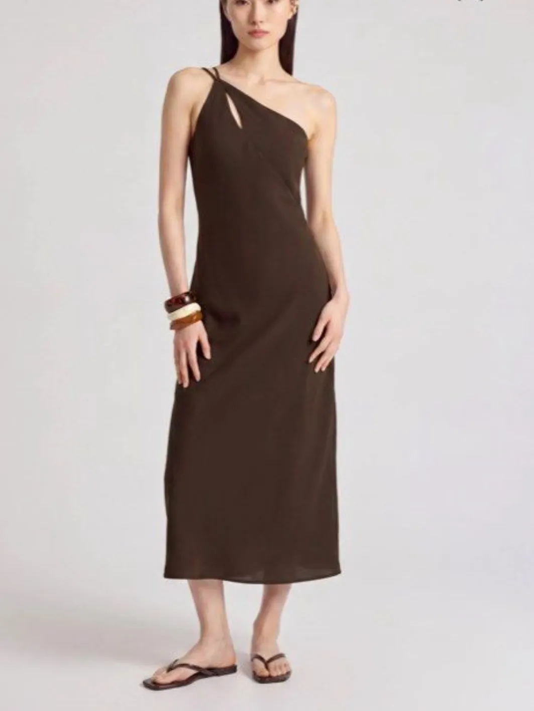 Chic Brown Toga Dress from Love Bonito