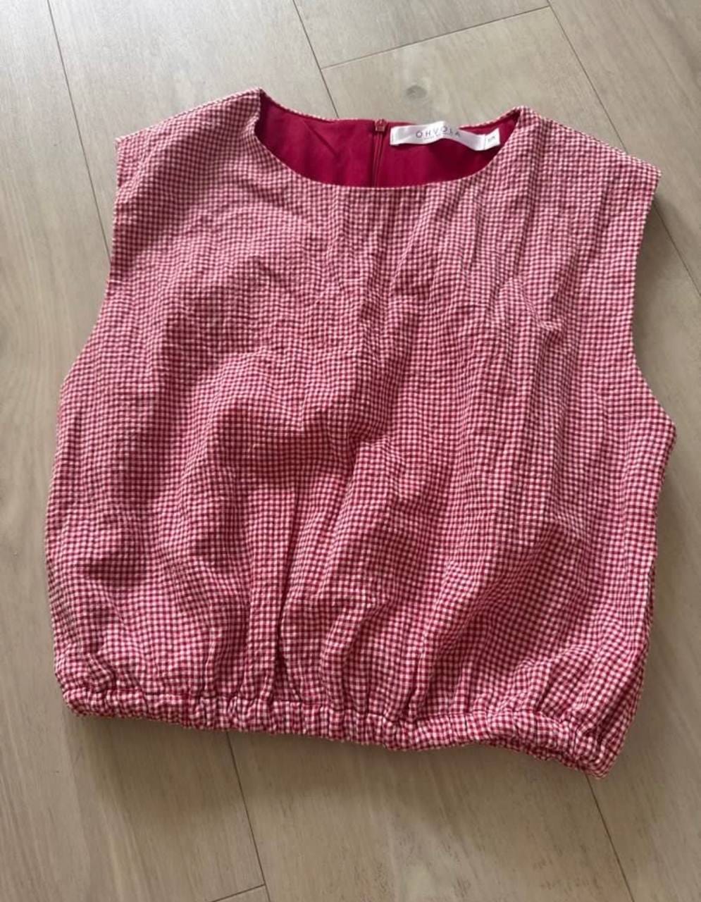 Ohvola Red Gingham Sleeveless Top - Photo 2