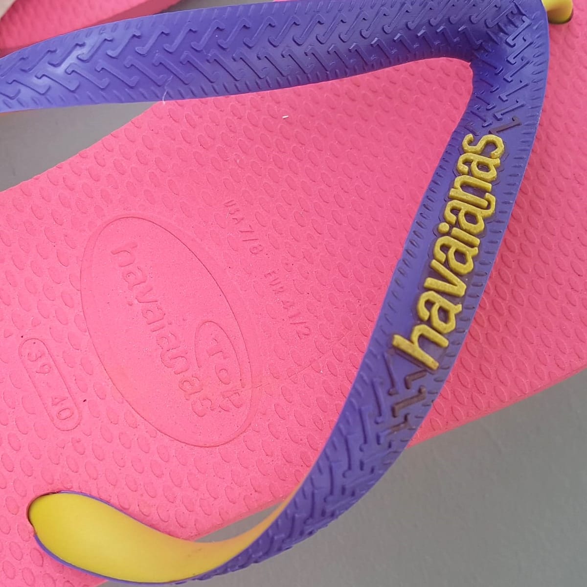 HAVAIANAS Original HAVAIANAS Top Mix Flip-Flops, Cool Sandals, Cosmopolitan, ROSA POP Model, Size 39/40, US 7/8, Continental, Pink, Purple & Yellow Colorway, Sleek Design, Sophistication, Streetwise, Pop Culture, Travel, Beach, Everyday Fashion, Pop Culture - Photo 7