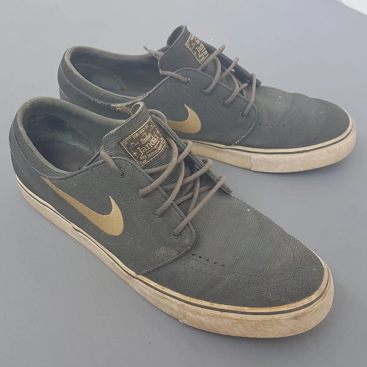 Nike Nike SB Stefan Janoski Sequoia, Filbert-White Sneakers, US 12, UK 11, EUR 46, CM 30, Canvas Shoes, Filbert Accents on Swoosh, Tongue Tab, Zoom Air Cushioning, Nike Skateboarding & Co., Pop Culture, Skate, Surf, Stunt, Streetwise, Everyday Shoes - Photo 10