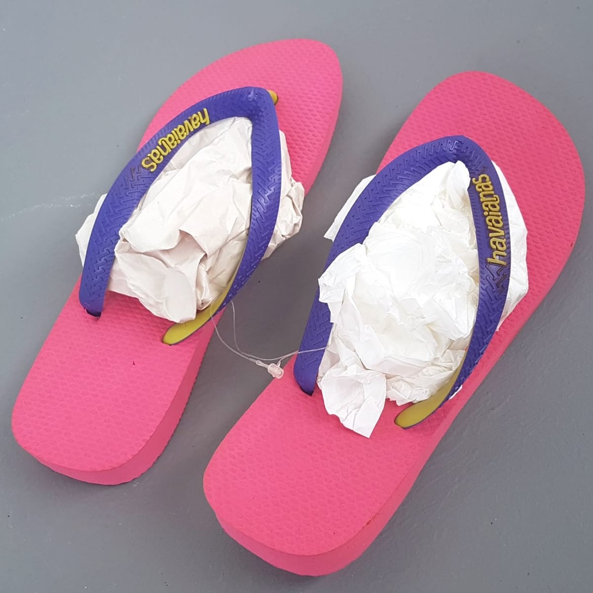 HAVAIANAS Original HAVAIANAS Top Mix Flip-Flops, Cool Sandals, Cosmopolitan, ROSA POP Model, Size 39/40, US 7/8, Continental, Pink, Purple & Yellow Colorway, Sleek Design, Sophistication, Streetwise, Pop Culture, Travel, Beach, Everyday Fashion, Pop Culture - Photo 3