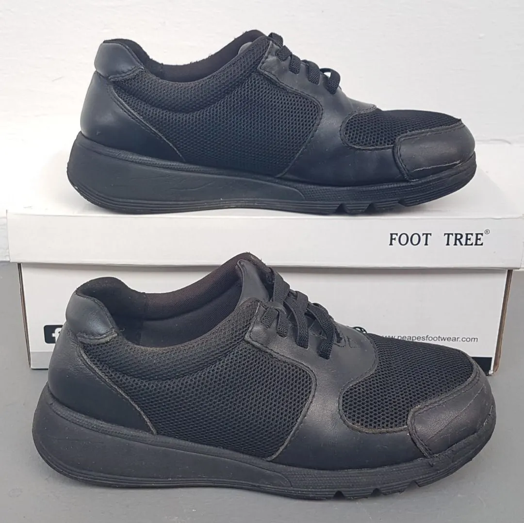 Original FOOT TREE Nursing Shoes, US 7, EU 36.5, Black Working Shoes, Mix of Leather & Mesh Shoes, Cosmopolitan, Pharmacy, Retail, Hospitality, Healthcare, Comfortable Footwear, Slip-On, Timeless Classic, Sophistication, Cult Street Fashion, Urban Living - Photo 8