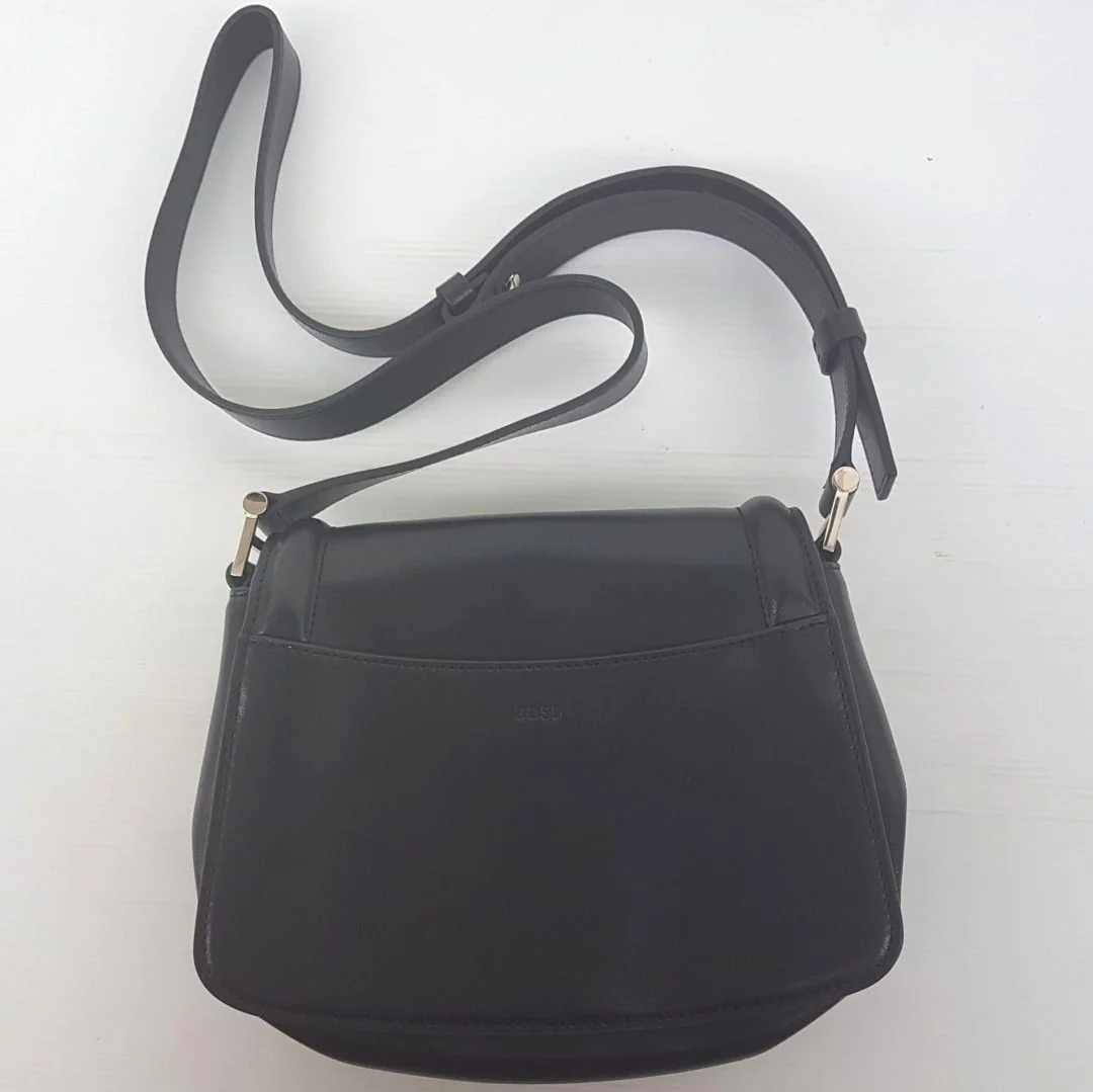 Luxury HUGO BOSS Bag, Cool Cross-body Model, Classic Black Leather Handbag, Soft Boss Case, New with Tag, RETAIL $800+ - Photo 3