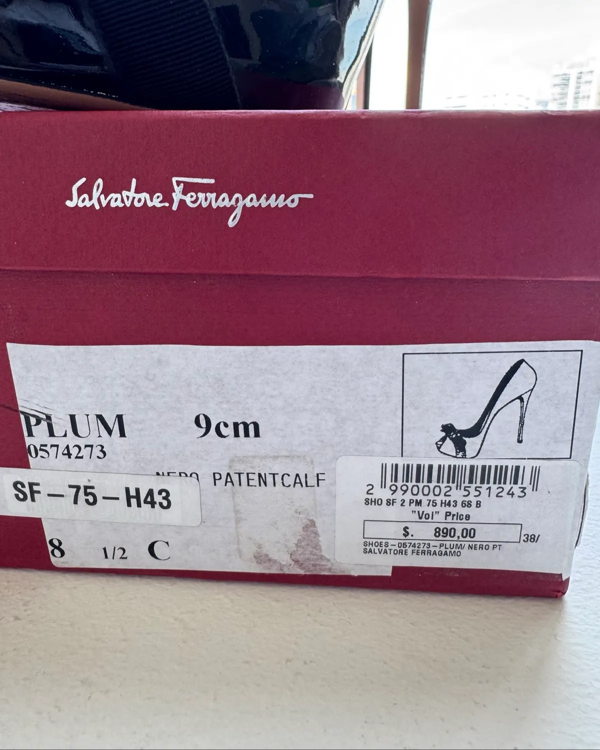 Salvatore Ferragamo Salvatore Ferragamo Patent Peep-Toe Heels - Photo 2