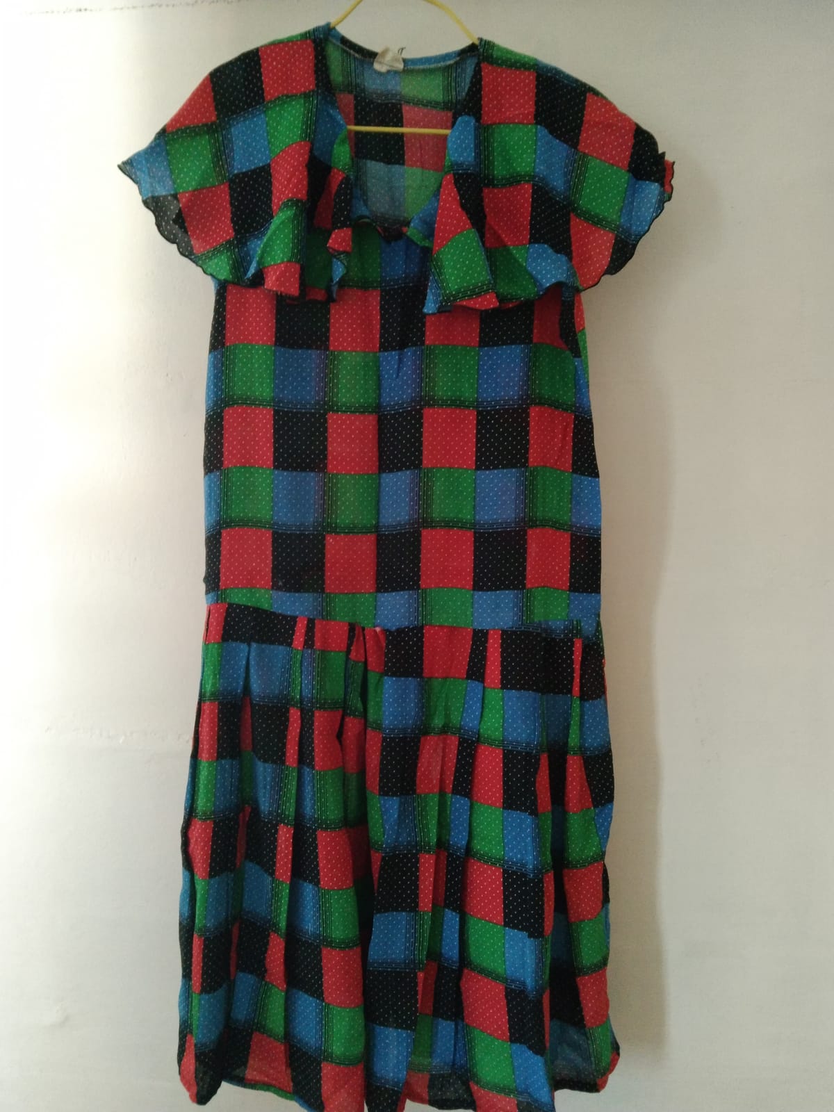 Retro Multicolour Checkered Dress