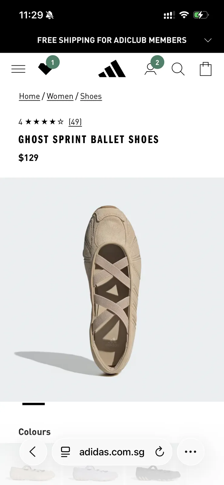 Adidas Adidas Ghost Sprint Ballet Shoes - Chic & Comfy - Photo 5