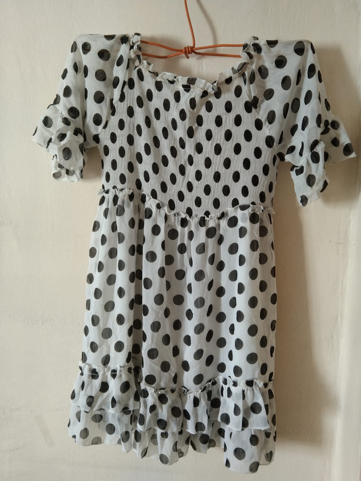 Polka Dot Ruffle Mini Dress