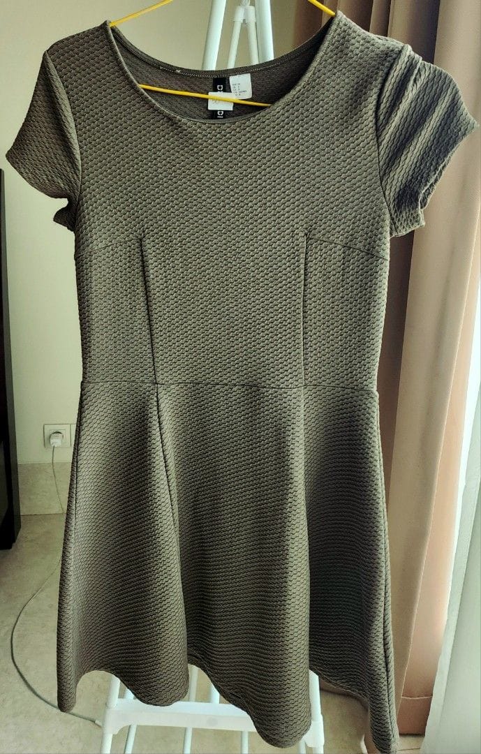 H&M H&M Army Green Stretchy Mini Dress (Size M) - Photo 2