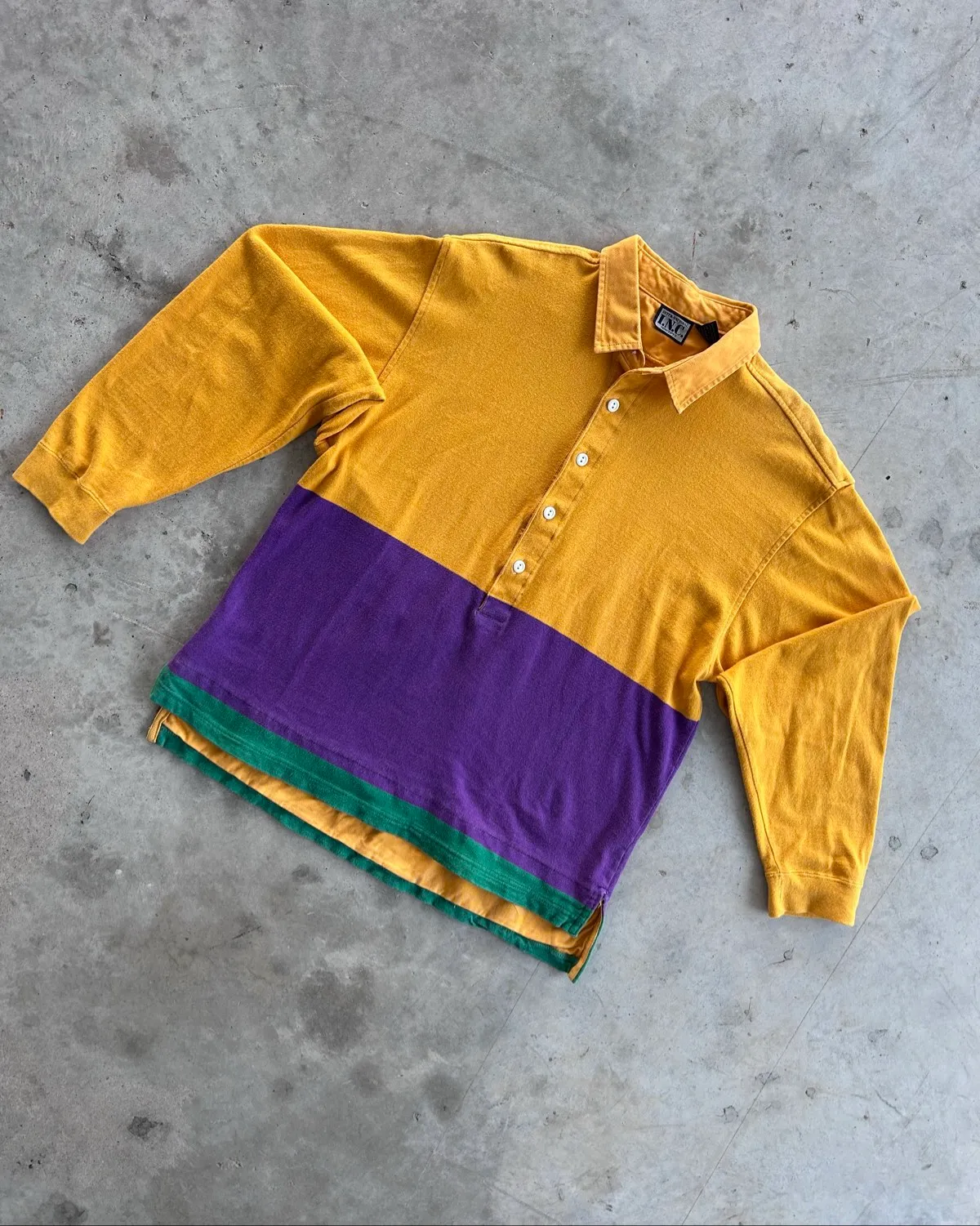Retro Colourblock Rugby Polo Shirt