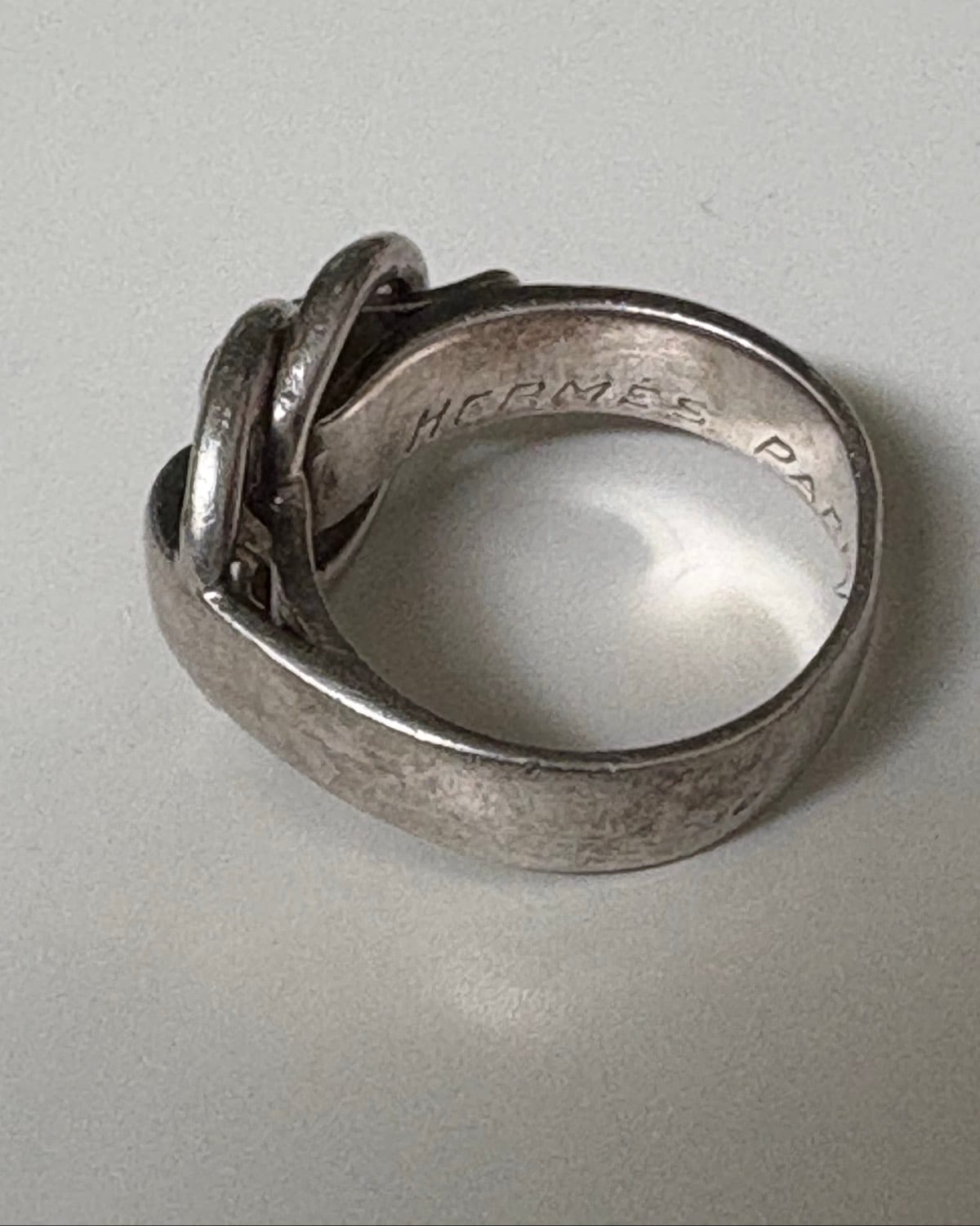 Hermès Hermès 20th Century Sterling Silver Deux Anneaux ring - Photo 3