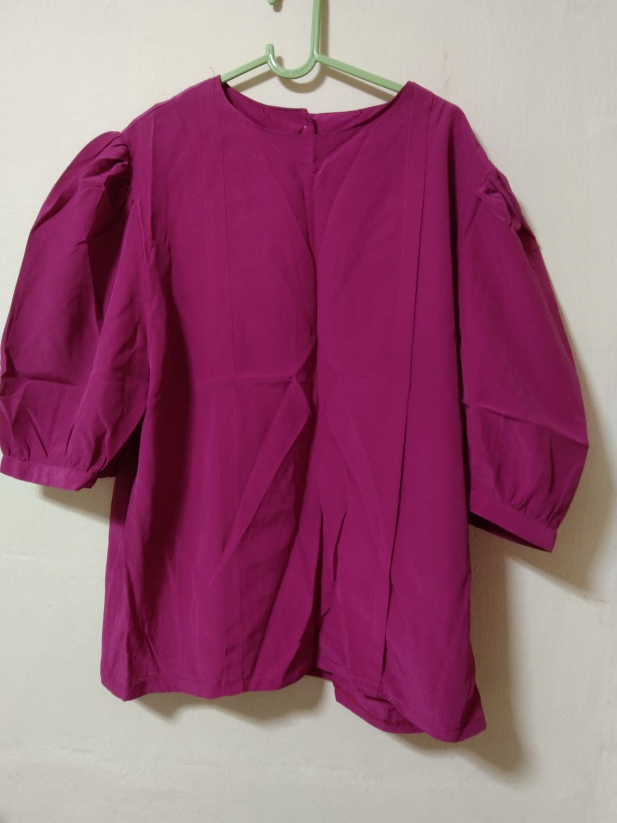 Bold Magenta Balloon Sleeve Top