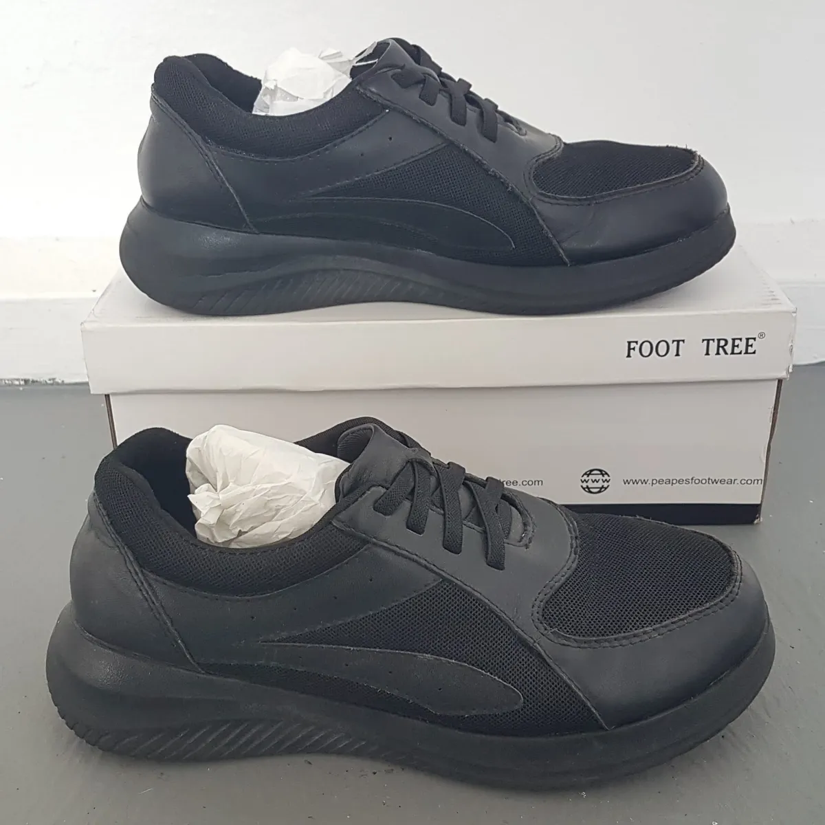 Foot Tree Original FOOT TREE Shoes, Mix of Leather & Mesh Nursing Shoes, US 8, EU 37.5, Black Working Shoes, Cosmopolitan, Comfortable Footwear, Slip-On, Pharmacy, Retail, Hospitality, Healthcare, Timeless Classic, Sophistication, Cult Street Fashion, Urban Living - Photo 3