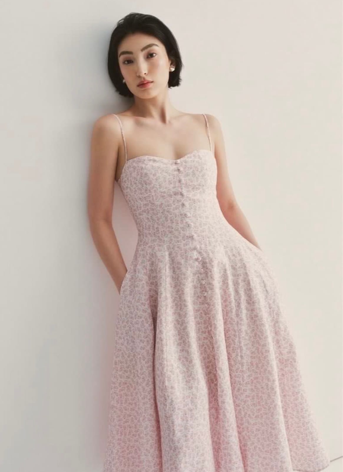 Caramel Monster Renne Midi Dress in Bellflower Blush - Photo 4