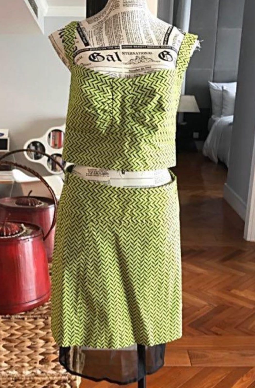 One of a kind Top and skirt set