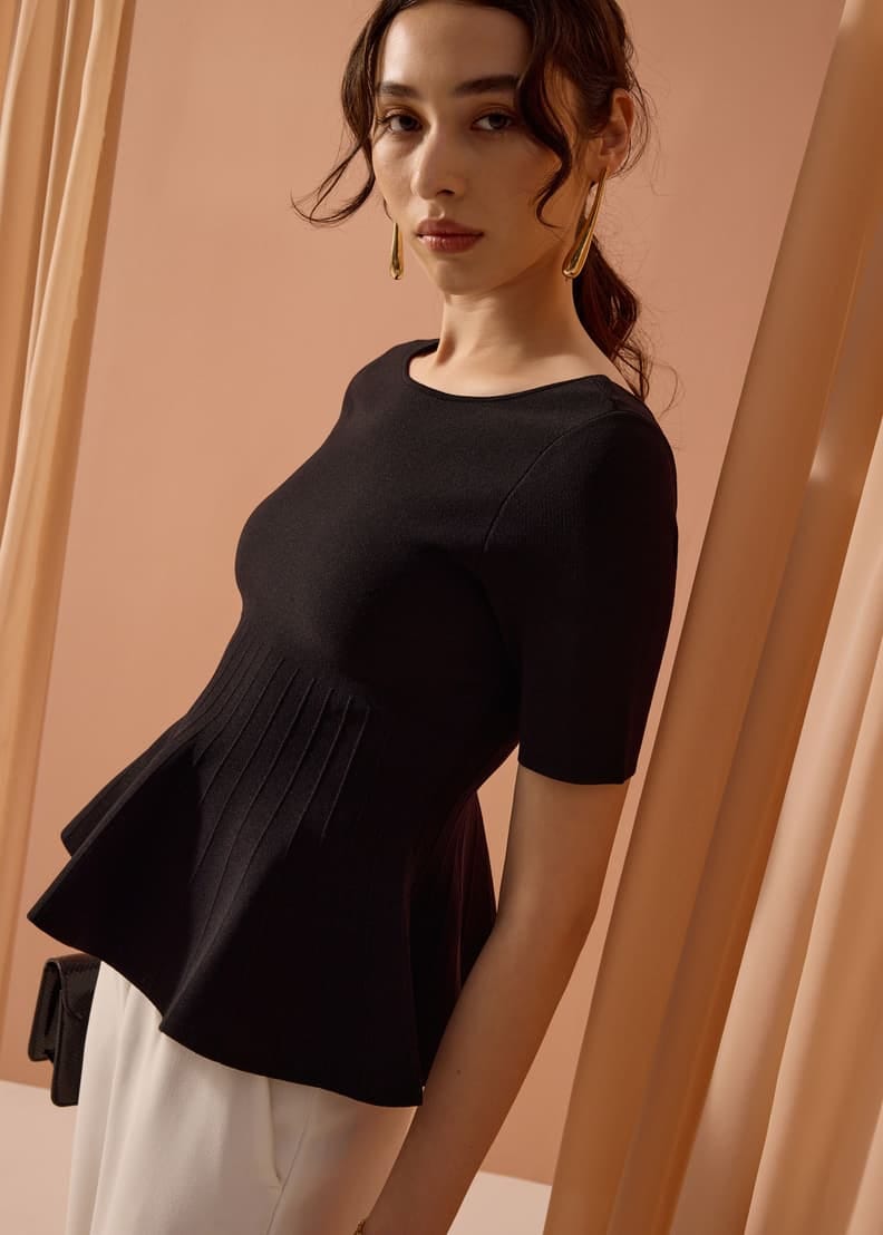 Love Bonito LB Knit Peplum Top
