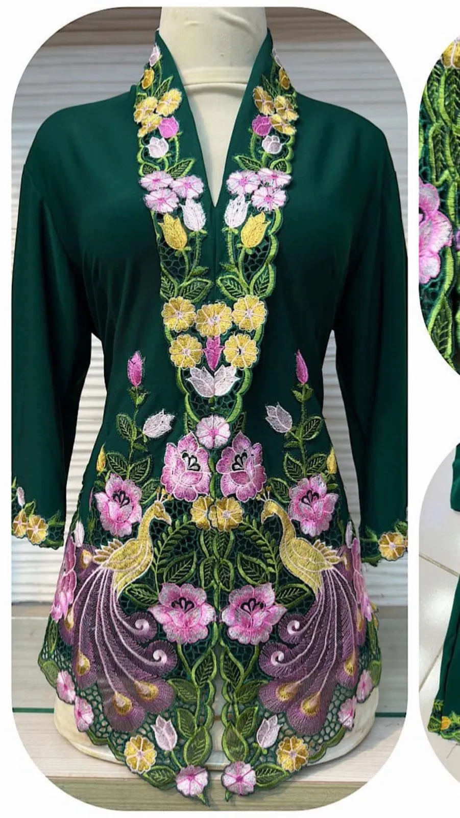 Kebaya Embroidered Peacock - Photo 4