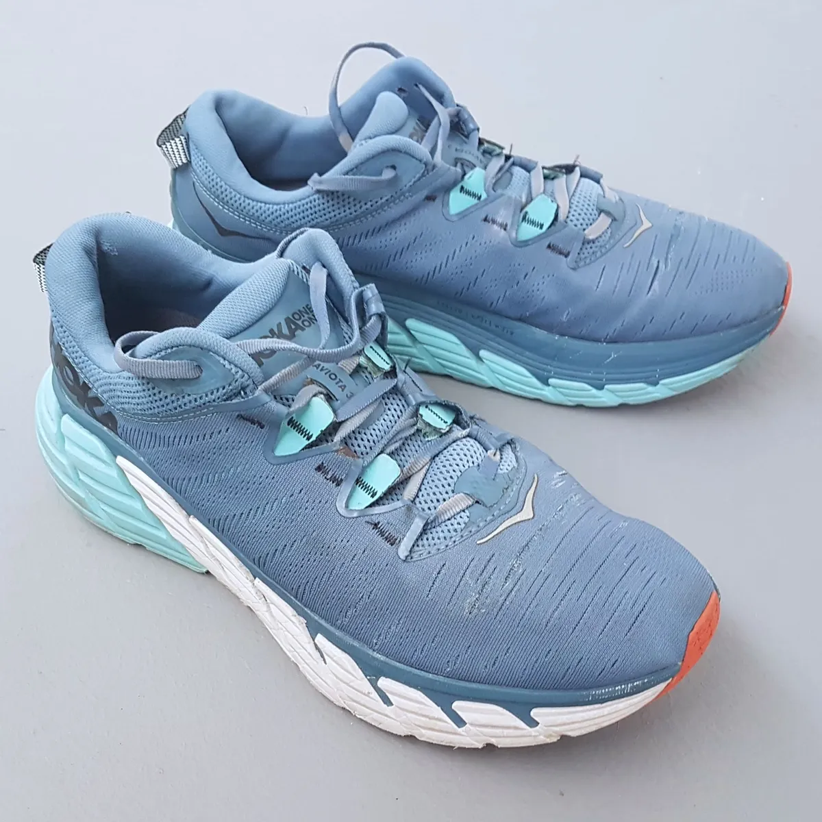 HOKKA Original HOKA Designer Sneakers, GAVIOTA 3 Model, Cool Teal Blue Running Shoes Cosmopolitan, HOKA ONE ONE, France, US12D, UK 11.5, EUR 46 2/3, JP 30, Timeless Appeal, Urban Style, Pop Culture, Geek, Sophistication, Streetwise - Photo 8