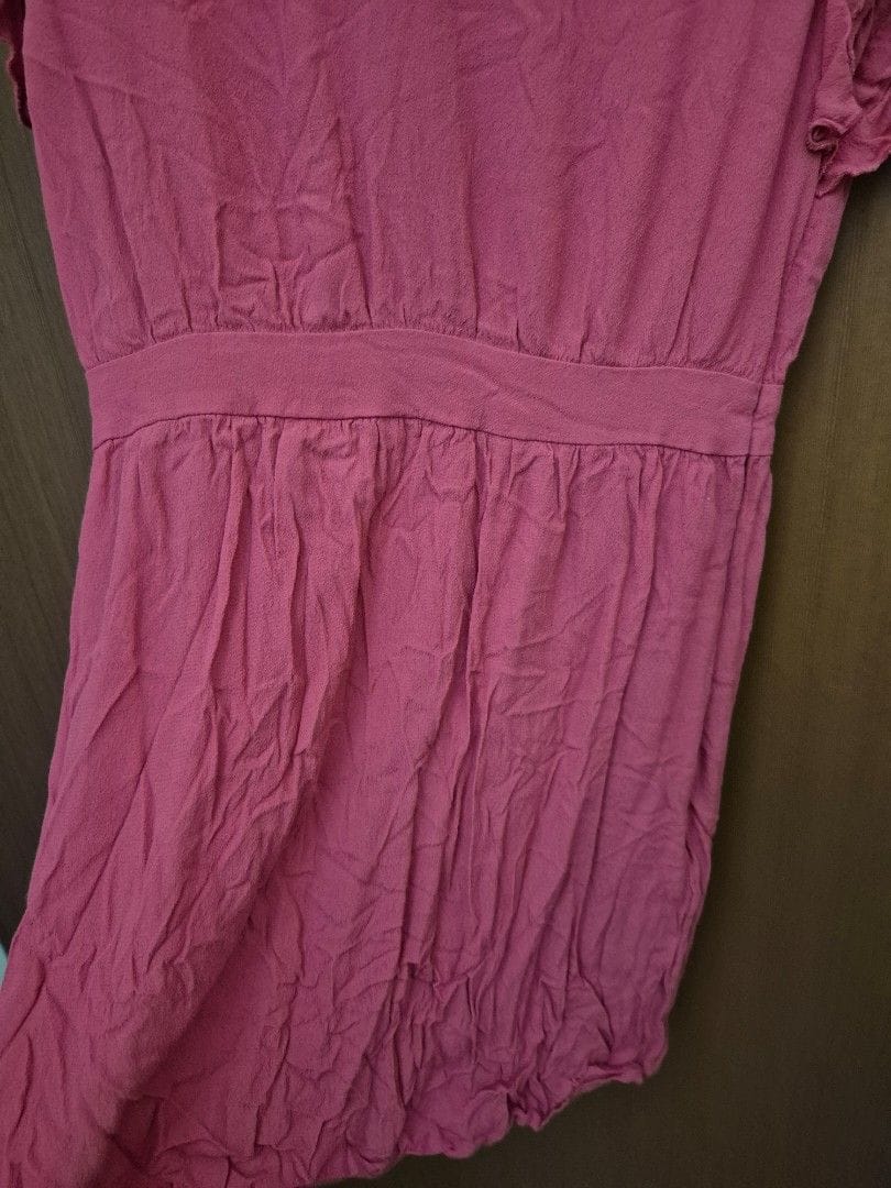 Mango Mango Coral V-Neck Ruffle Dress - XS - Photo 3