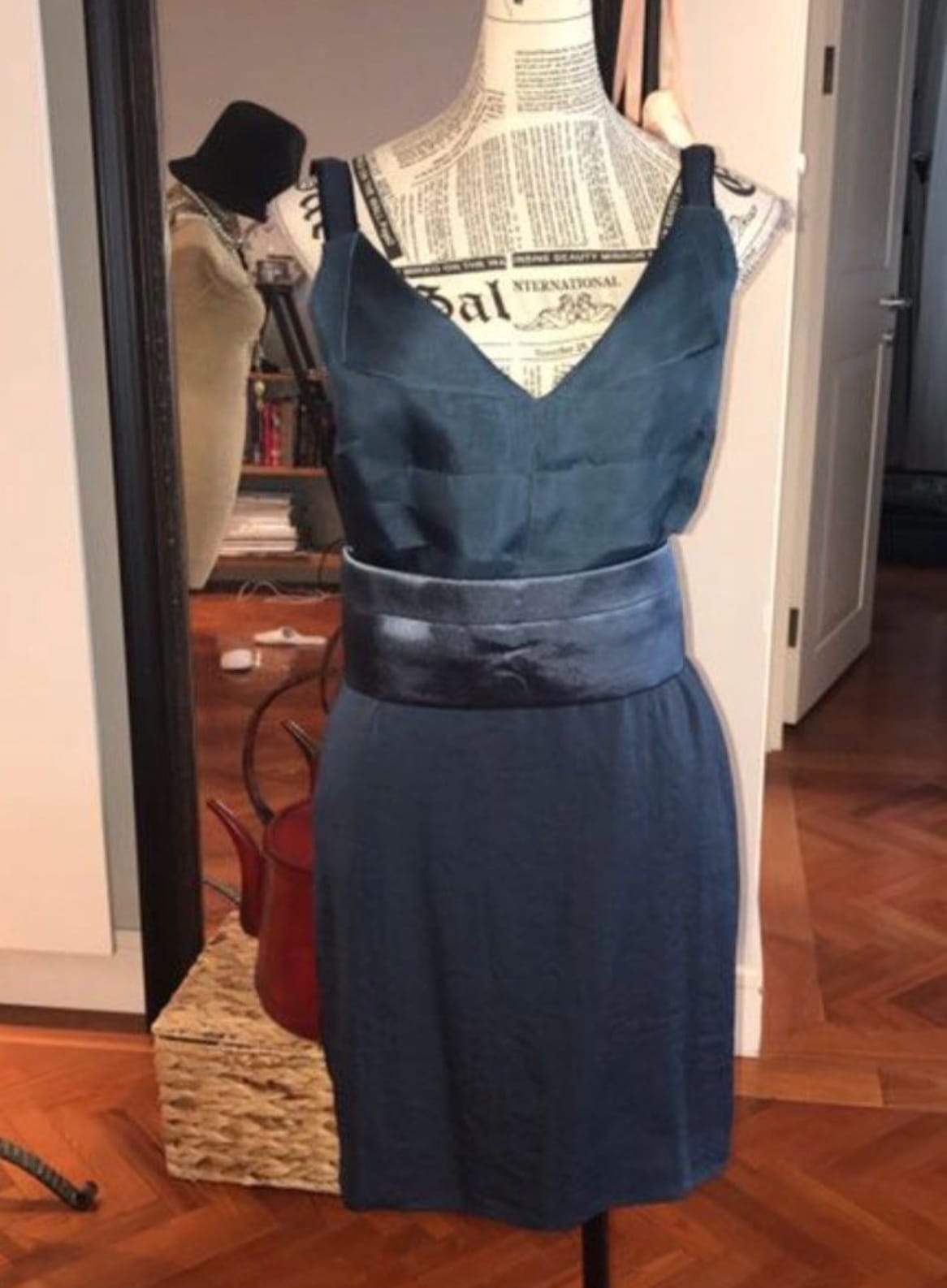 Chic Blue Satin Cocktail Dress - LANVIN