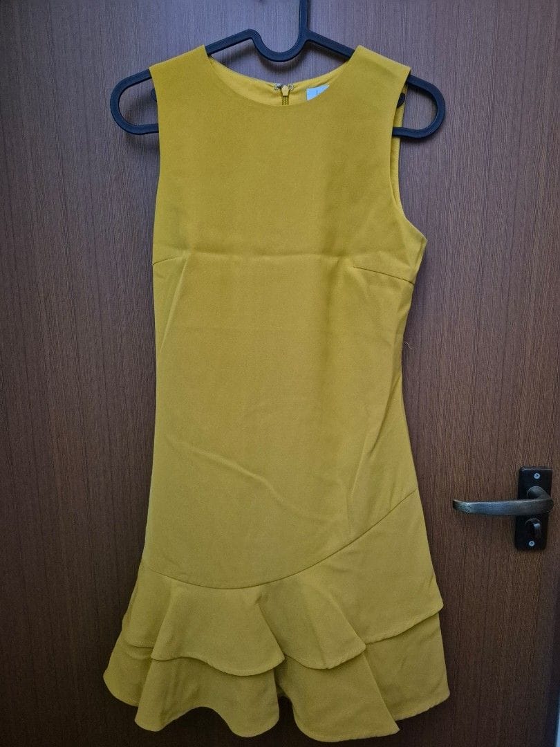 Love Bonito Mustard Yellow Flare Dress (XS)