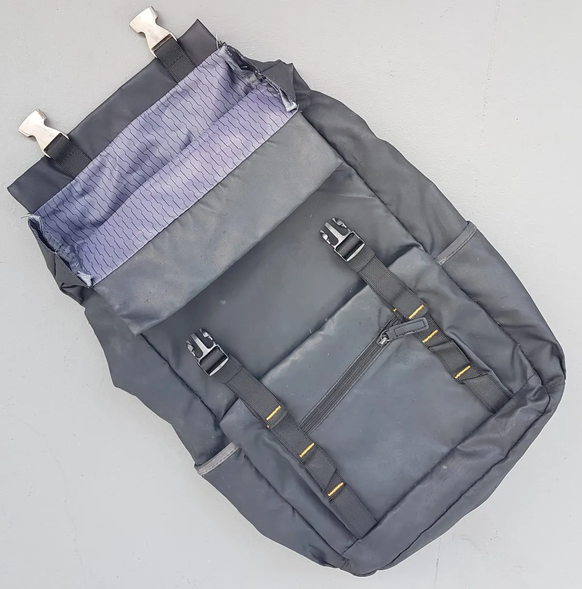 OGIA Exclusive OGIO Backpack, Grayish Black Haversack, Cool Nylon Fold-Over Flap Rucksack, Cosmopolitan, Dual Front Buckle, Laptop Bag, Padded Back, Sophistication, Streetwise, Pop Culture, Urban Style, Timeless Appeal, Everyday Fashion - Photo 4