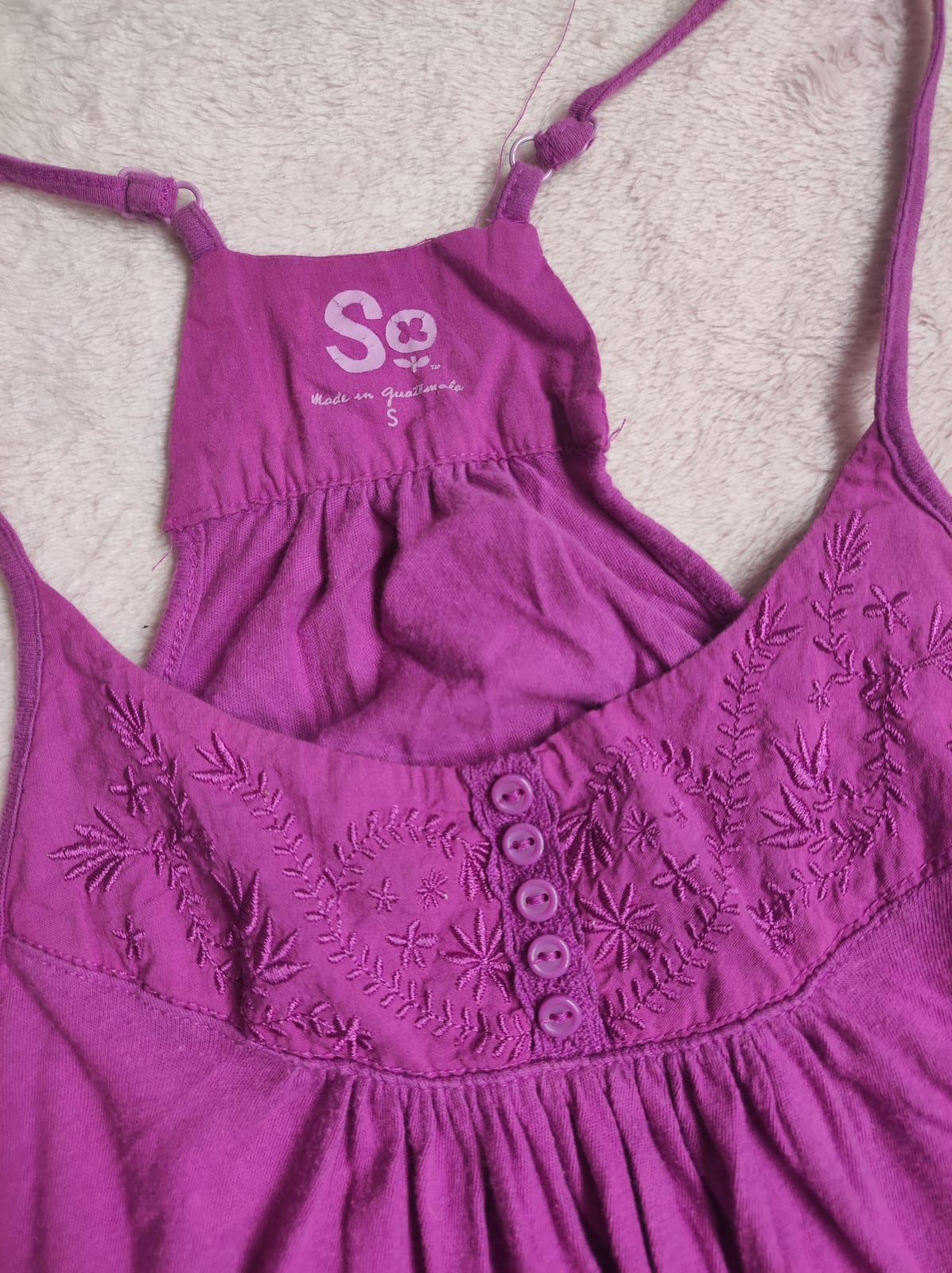 Fuschia Purple Halter Cut Y2K Tank Top  - Photo 5