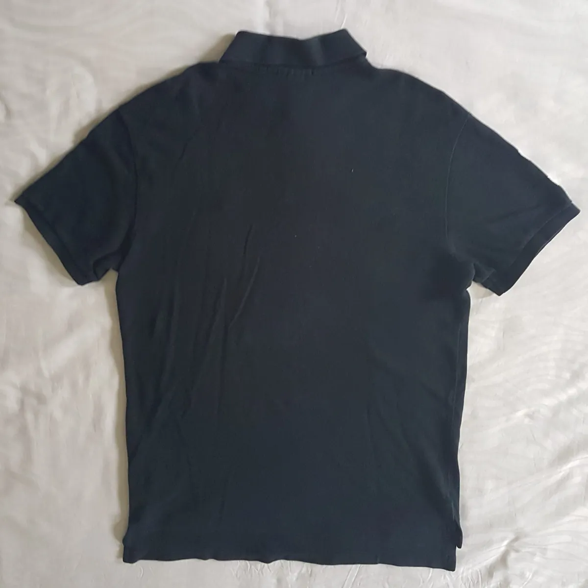 Ralph Lauren Luxury Polo Shirt by Ralph Lauren, Retro GERMANY Flag Number 3 Model, MEDIUM 2 Buttons Top, Black Shirt, Big White RL Polo Logo, Custom Fit, All American, Summer Holidays, Urban Style, Sophistication, Pop Culture, Rock Star, Everyday Fashion - Photo 4