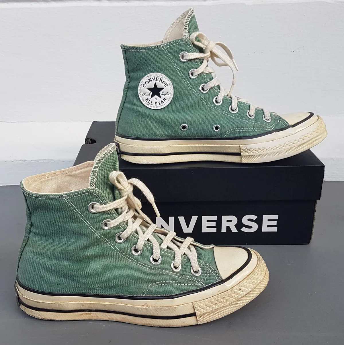 Converse Original Converse Chuck Taylor High Top Sneakers, Chuck Hi Admiral Elm Model, US 6, UK 4, EUR 36.5, CM 23, Retro Canvas Shoes, Green Colorway, Cushioned Insole, Timeless Appeal, Urban Style, Cosmopolitan, Pop Culture, Roadster, Cult Street Fashion - Photo 6