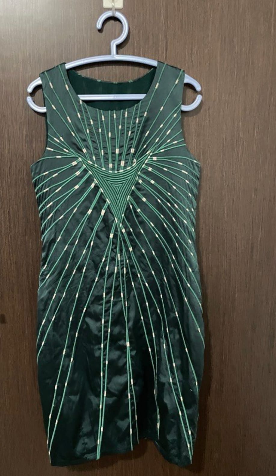 Cut Label Chic Emerald Geometric Dress - Cut label designer dress