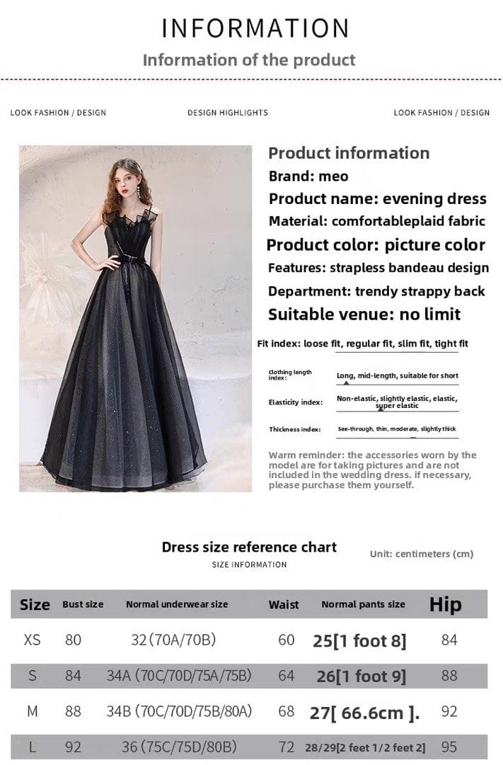 Dinner Dress, Simple and Elegant, Slimming, Black, Women's Style - Photo 6