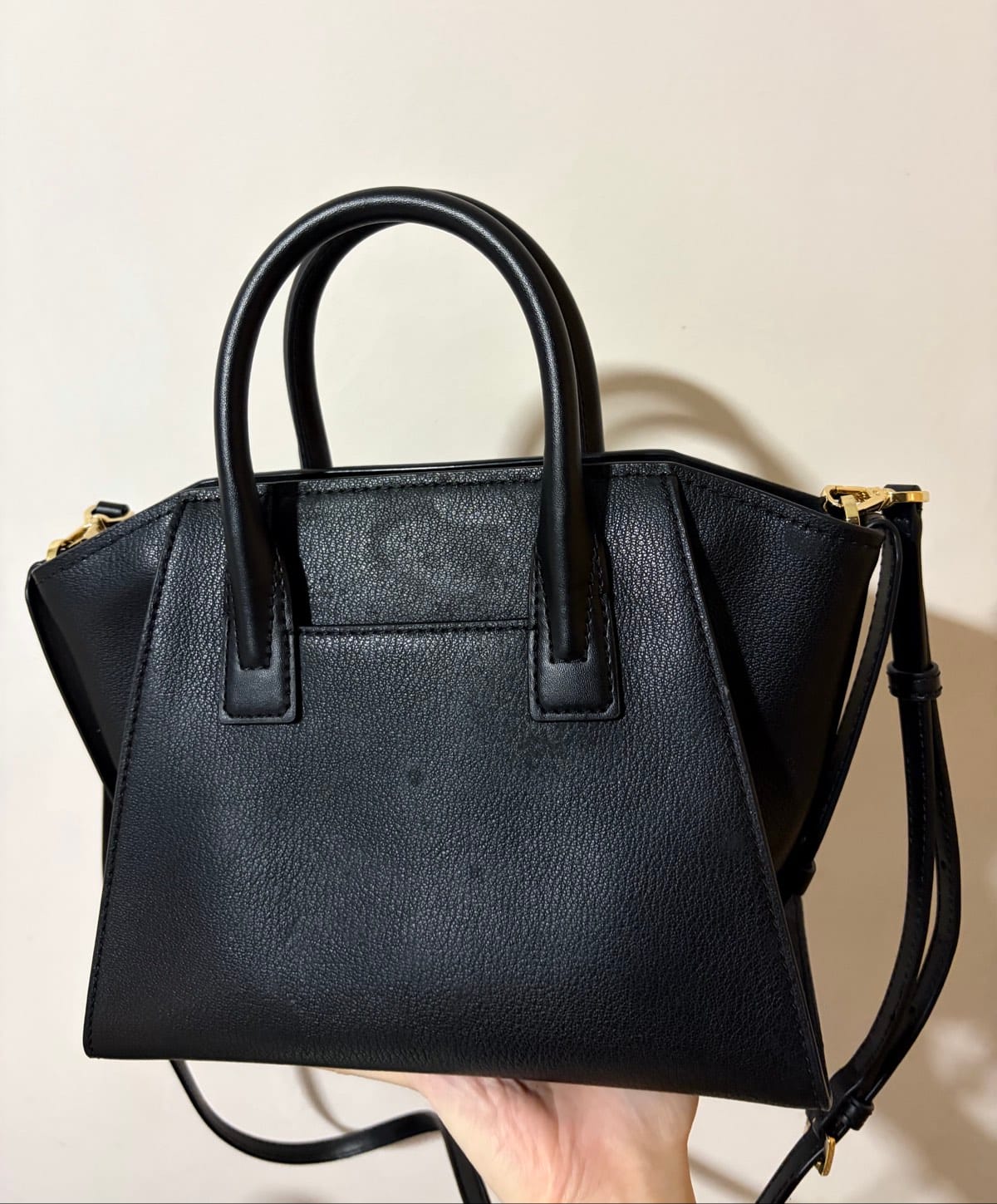 Michael Kors Michael Kors Avril Small Leather Top Zip Satchel - Black - Photo 3
