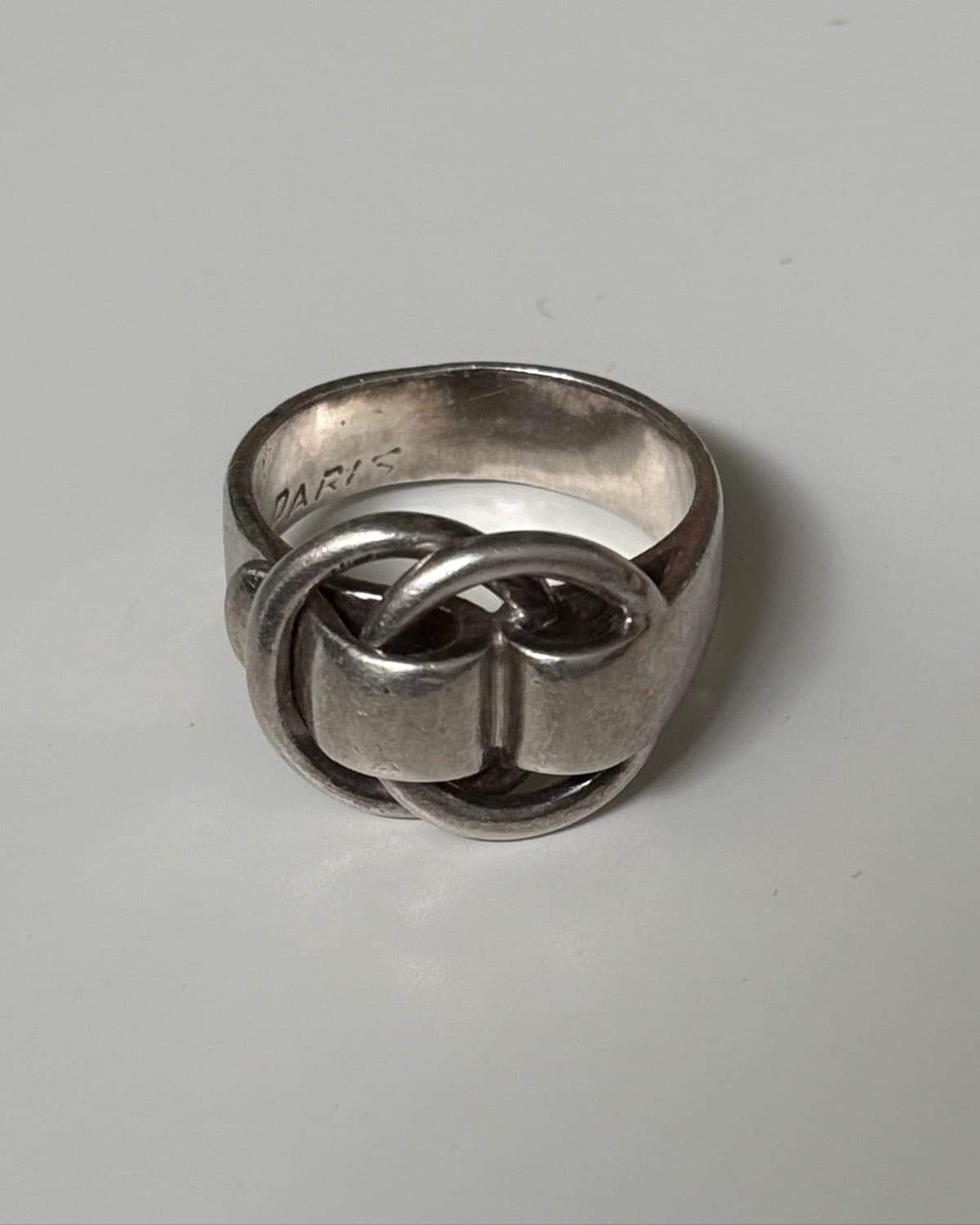 Hermès 20th Century Sterling Silver Deux Anneaux ring