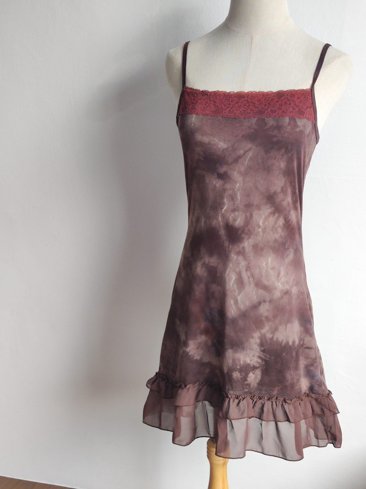 Earthy Brown Morigirl 2 Piece Bias Cut Dress - Photo 3