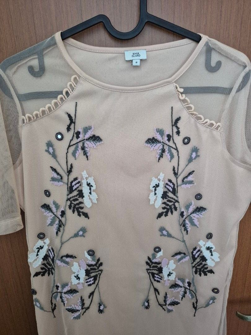 River Island River Island Floral Embroidered Sheer Top (UK 8) - Photo 4